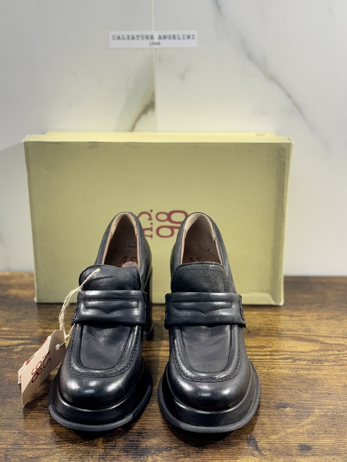 A.S 98 Mocassino Donna Con Tacco Causal Loafer Woman 36