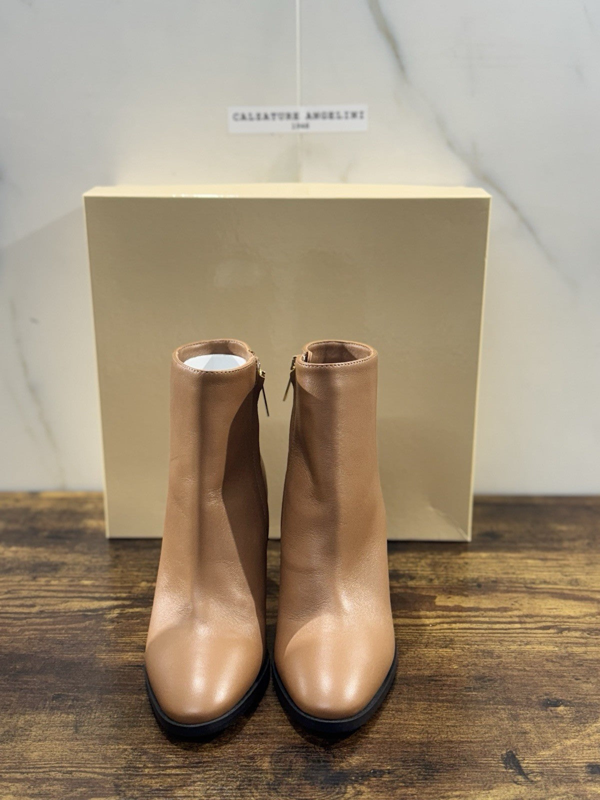 Ninalilou Stivaletto Donna Pelle Cuoio  Con Tacco Luxury Boot 37.5