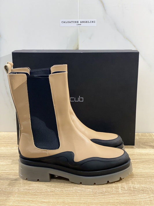 NCUB chelsea boot donna wear pelle biscotto casual shoes boot 41