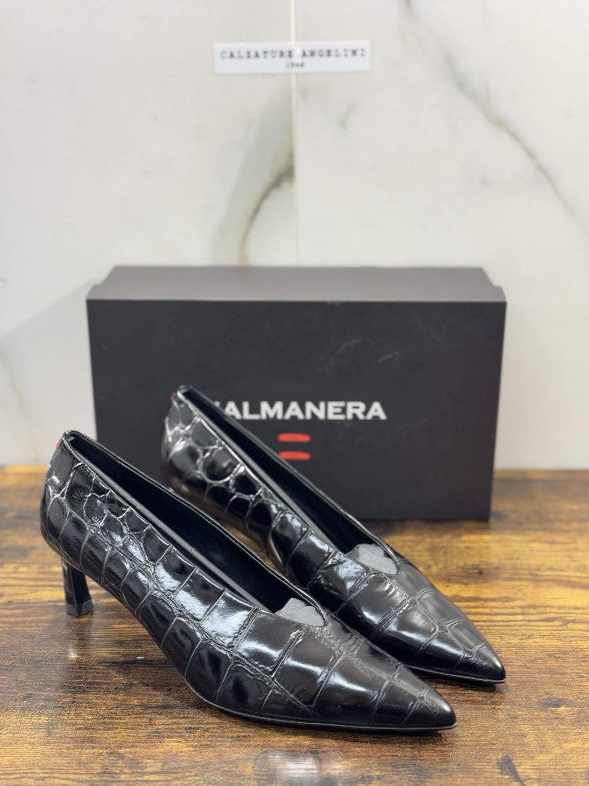 HALMANERA Décolleté  Pelle Nero  Luxury Made In Italy Donna 41