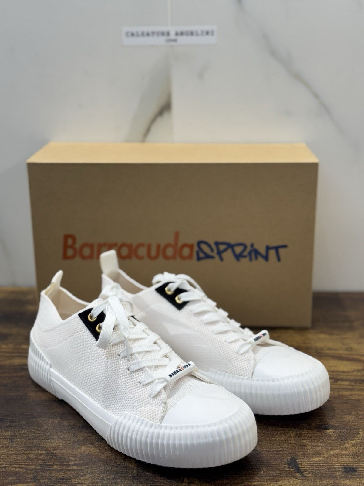 Barracuda Sneaker Sprint In Tela Bianco   Casual Uomo 41