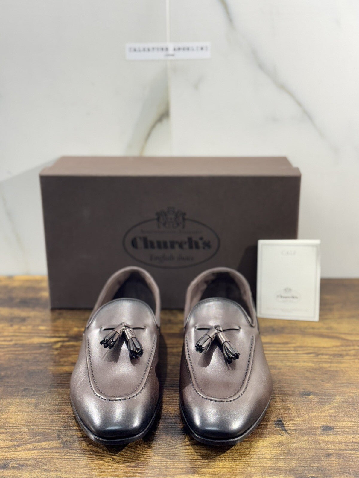 Church’s Mocassino Uomo Maidstone Pelle Marrone Calf   Custom Grade 42.5