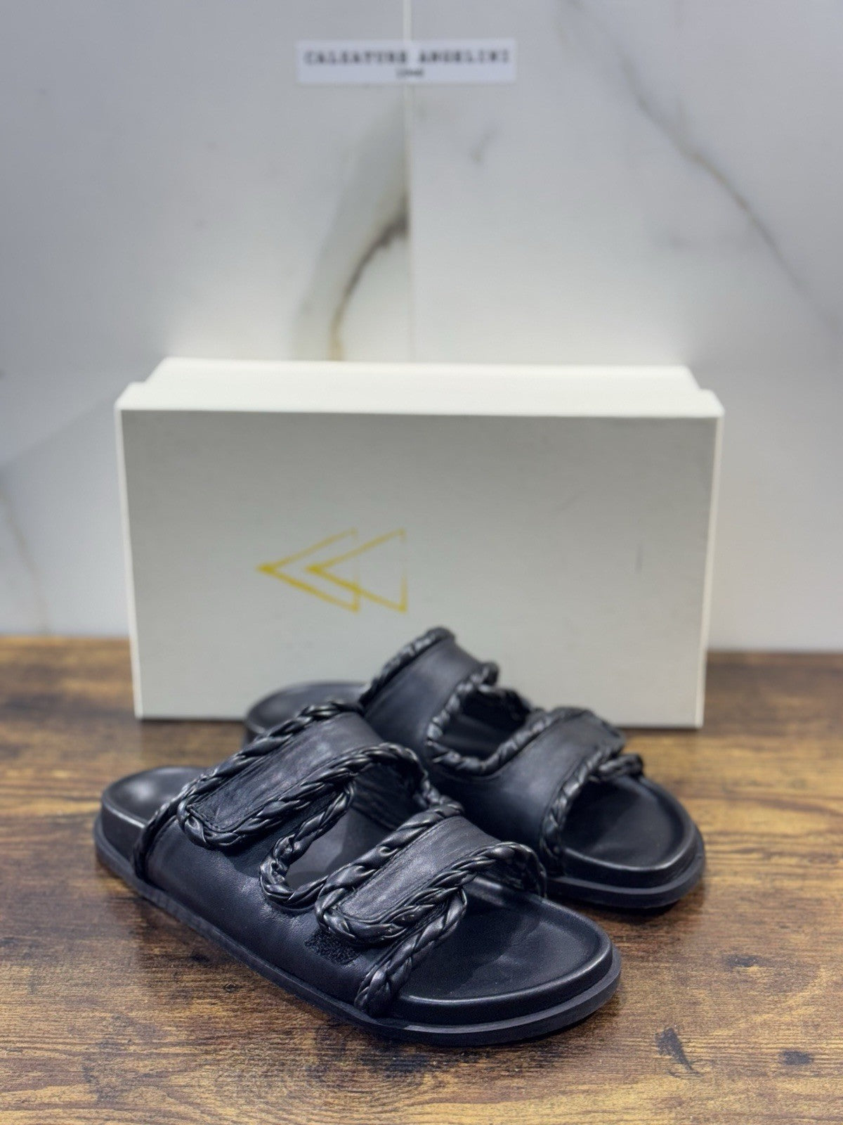 Elena Iachi Ciabatta Donna Pelle Nero  Casual Sandal Donna 38