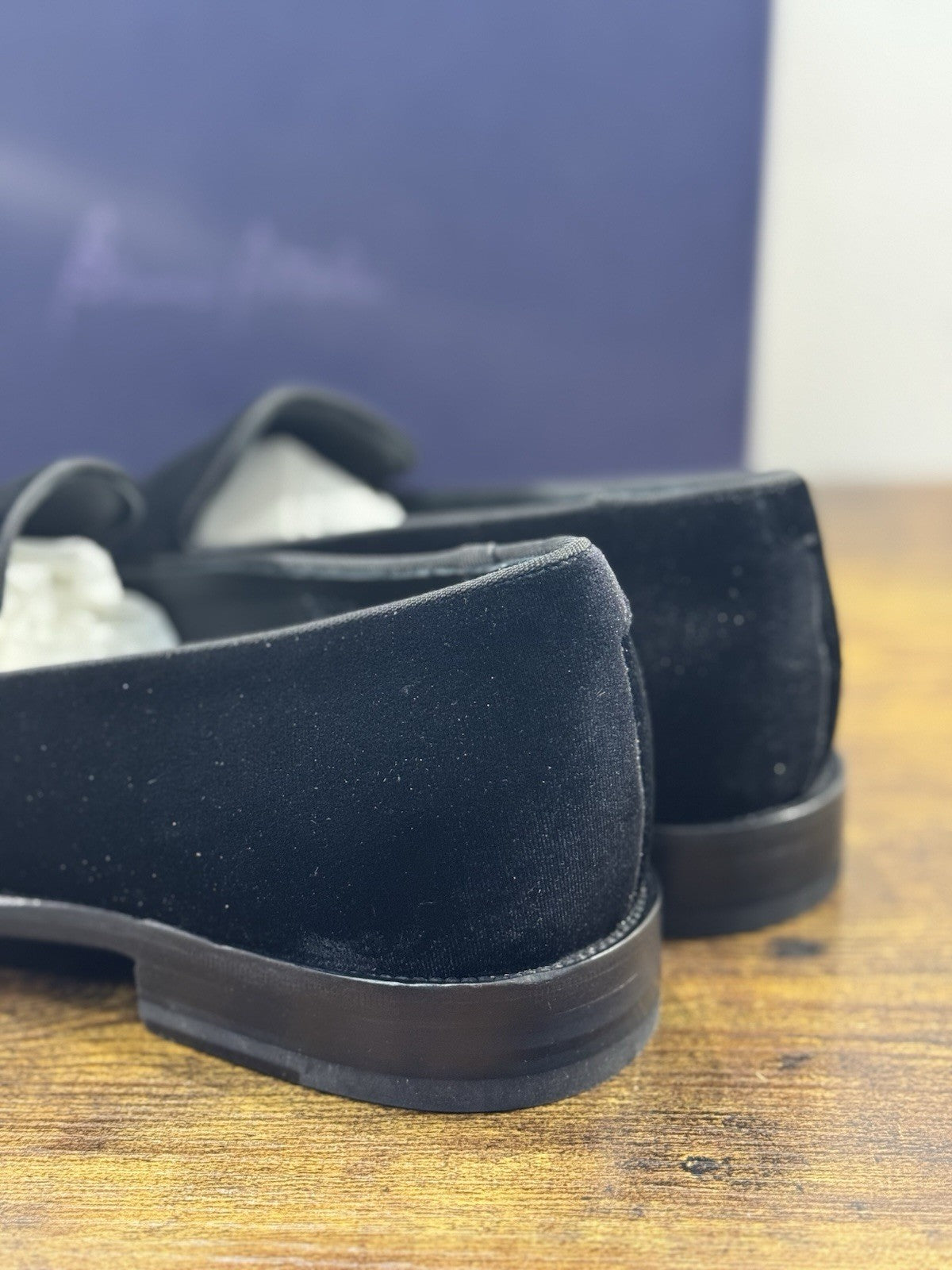 Bruno Antolini Mocassino Uomo Velluto Nero Elegante 43.5