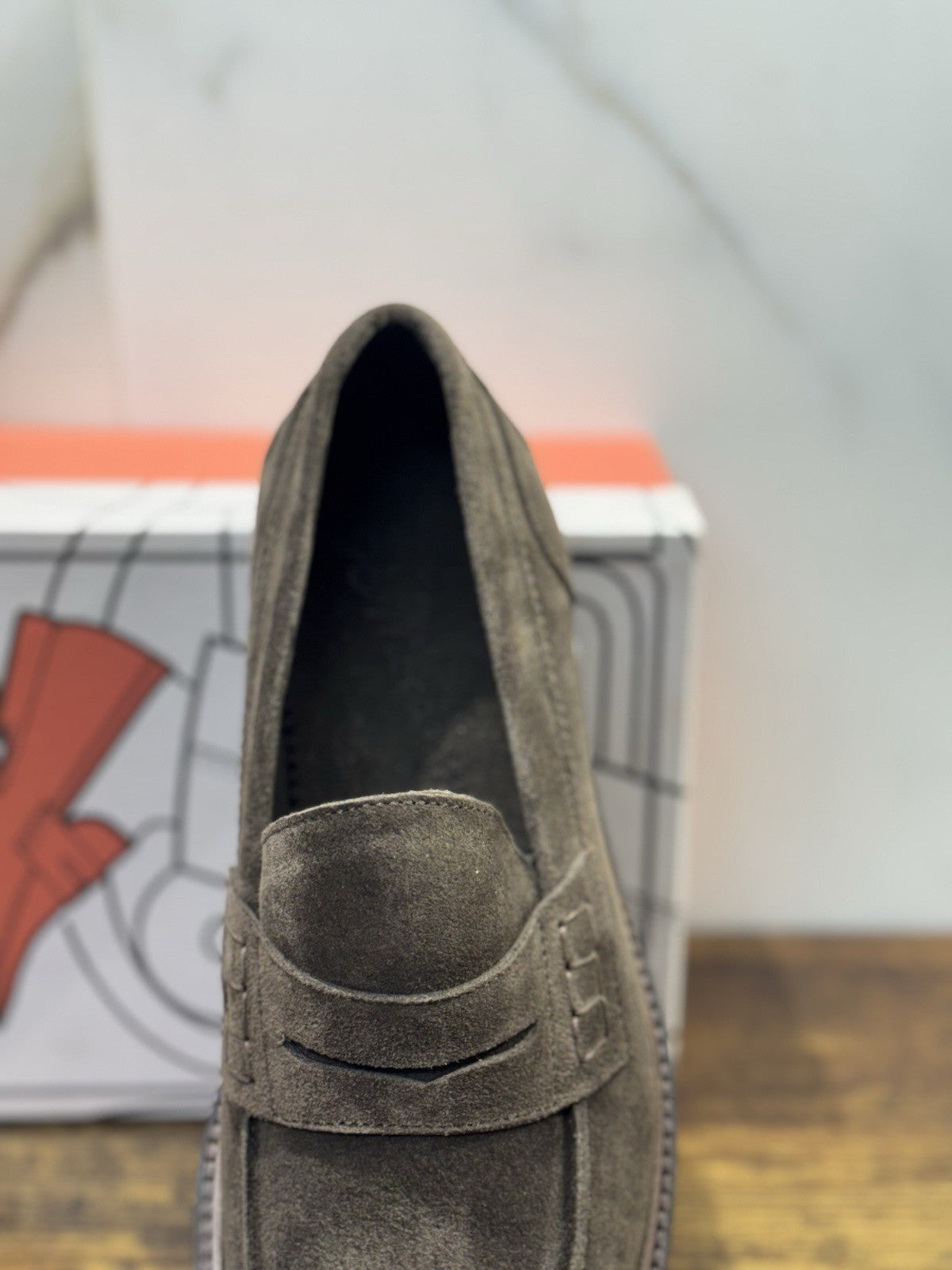 Il Mocassino Suede Testa Moro Casual Scarpa Uomo Fatta A Mano 41