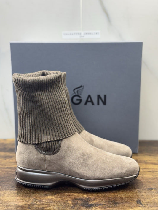 Hogan Interactive Stivaletto Lana Suede Palude          Casual Hogan Donna 40