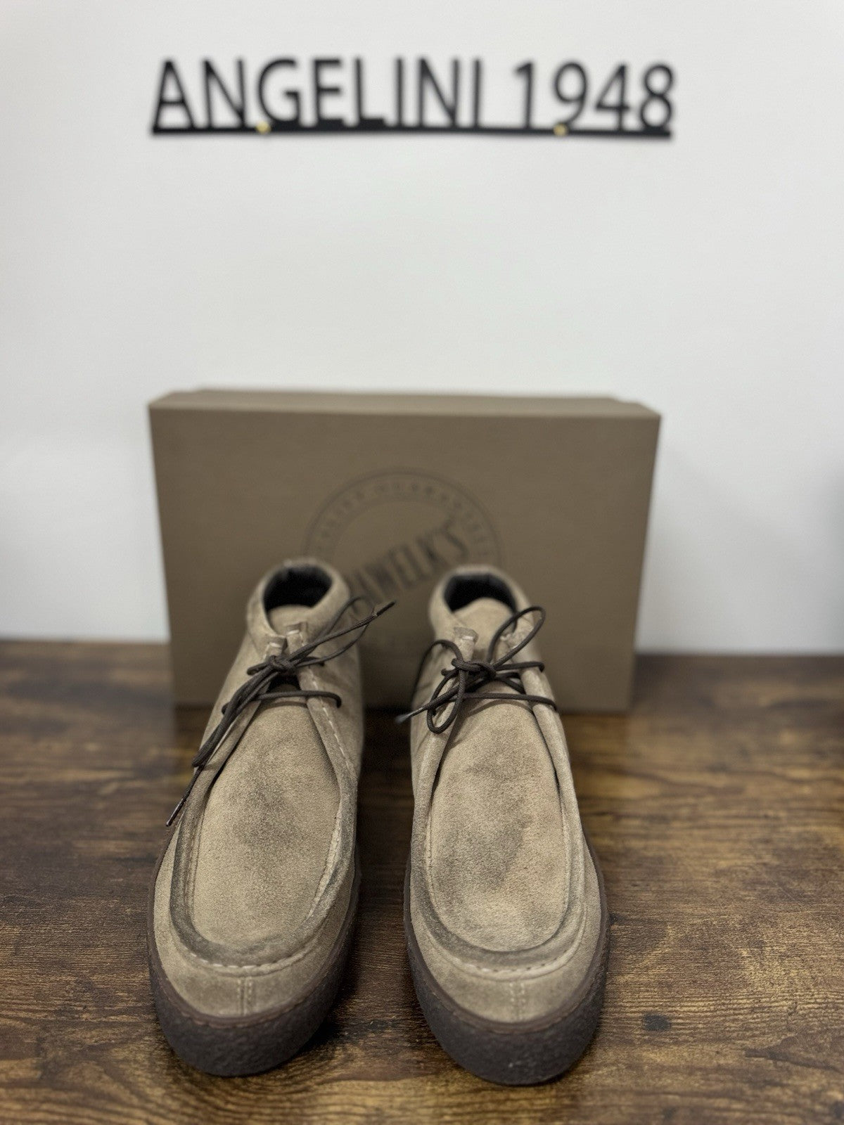 Pawelk’s Polacchino  Suede Taupe  Casual Boot Uomo 39