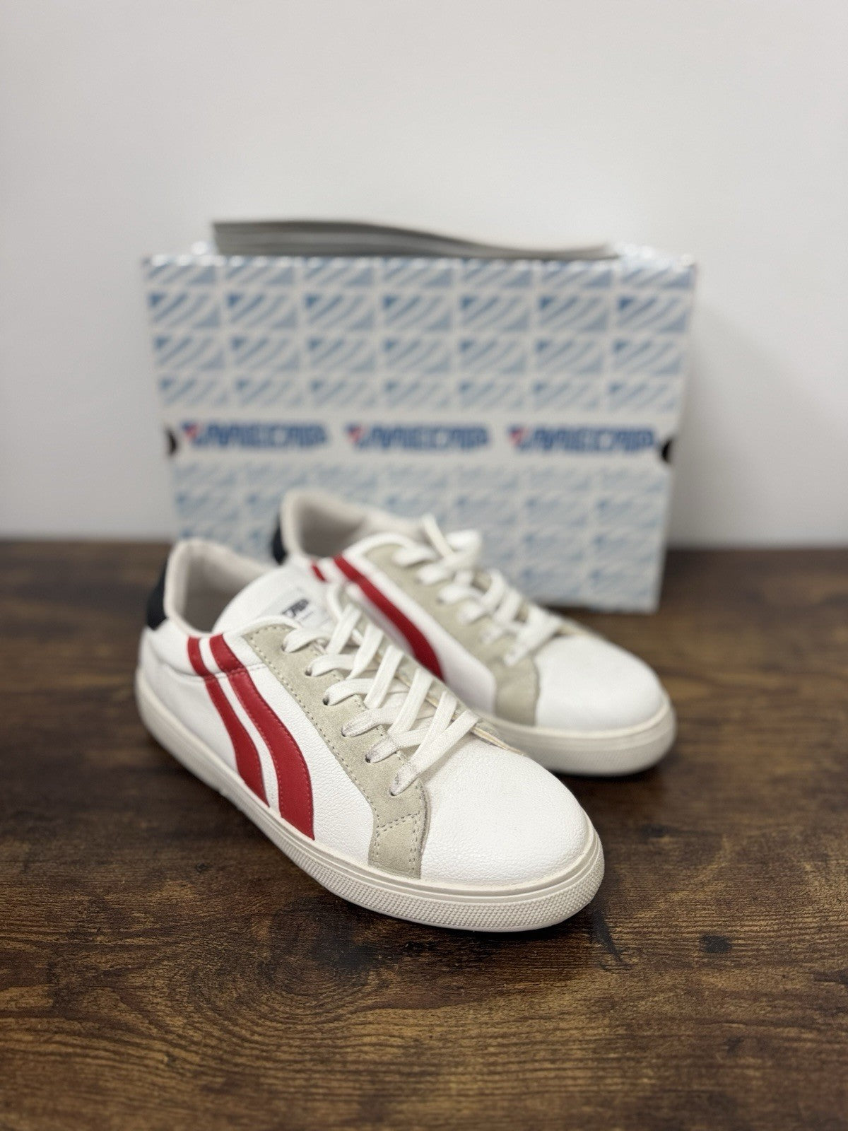 Mecap Sneaker Pelle Bianca Casual 100% Made In Italy Mecap Uomo 40