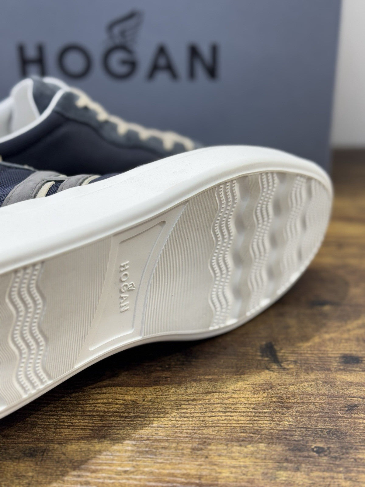 Hogan H 580 Sneaker Suede Blu Casual Hogan Uomo 43