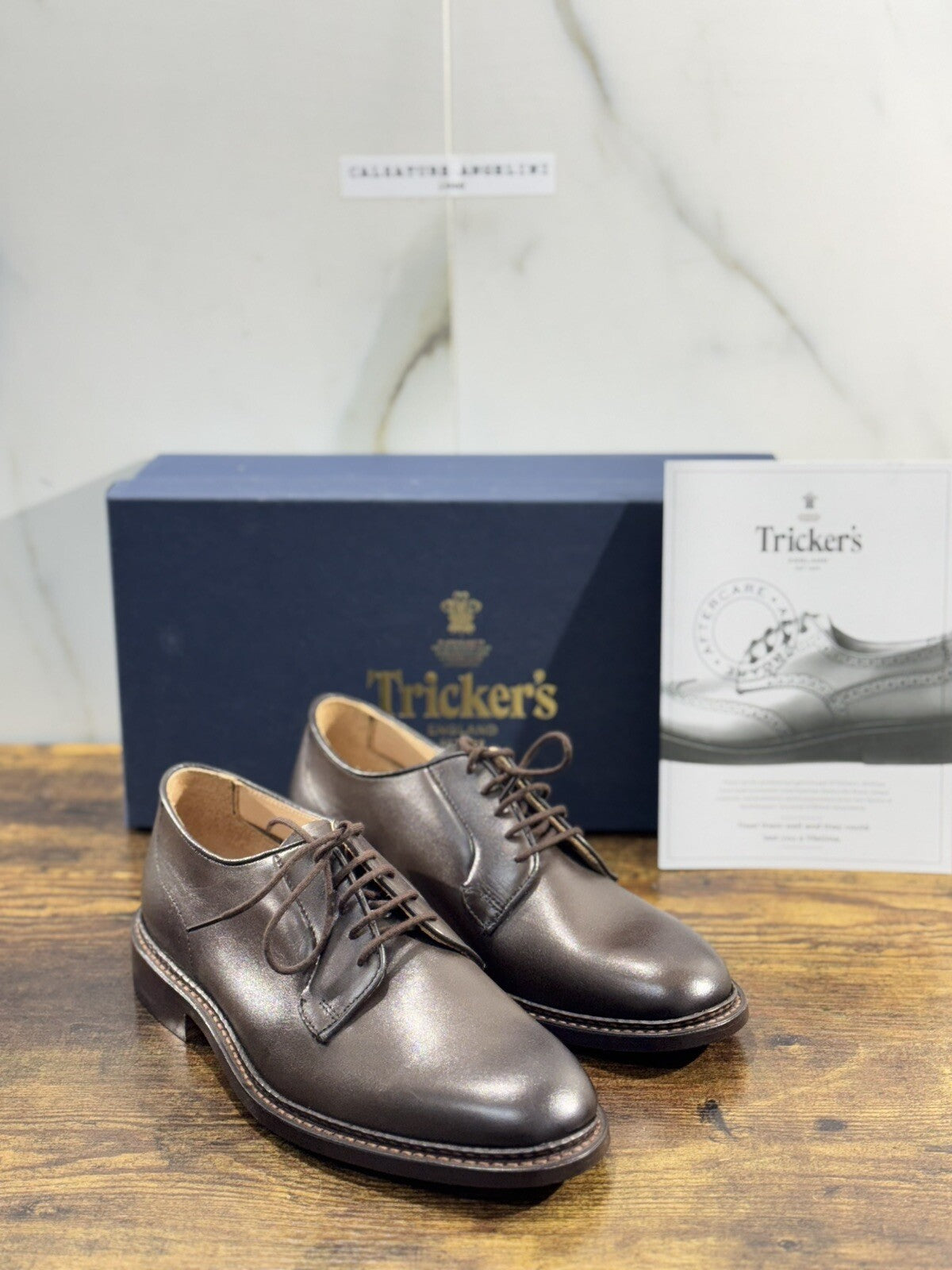 Tricker’s Scarpa Uomo Robert  Derby In Pelle Espresso   3616/ 49 Numero 40