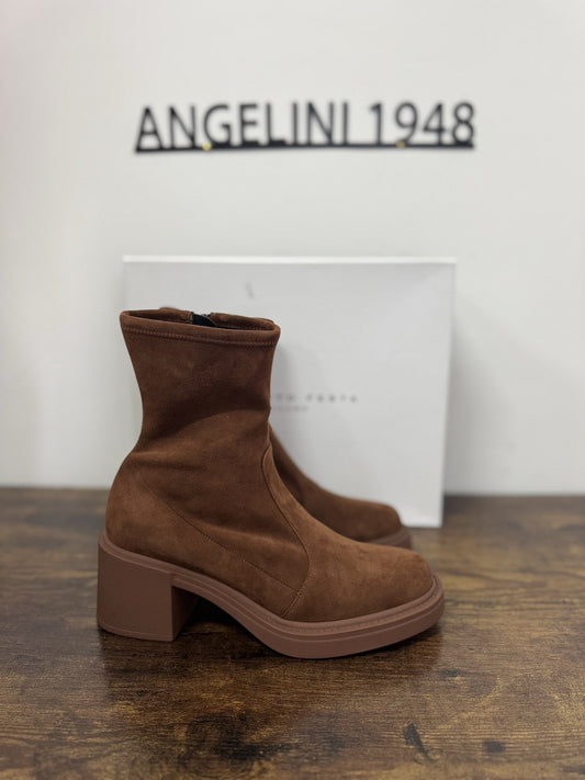 Roberto Festa Milano Stivaletto Pelle Suede Cuoio  Causal Boot Donna 41
