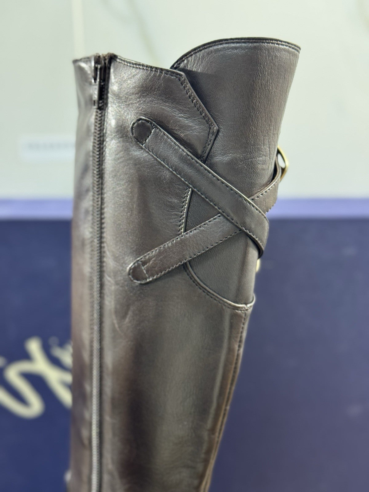 Stivale Cesare Marinucci Cavallerizza Fatto A Mano Pelle Brown  Made in Italy 37