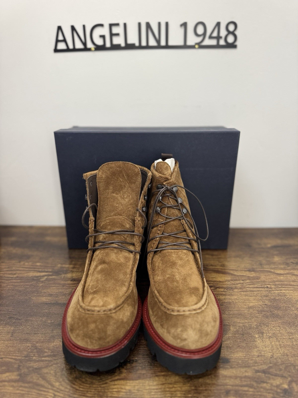 Boemos Stivaletto Suede Cuoio 100% Made In Italy Casual Boot Uomo 41