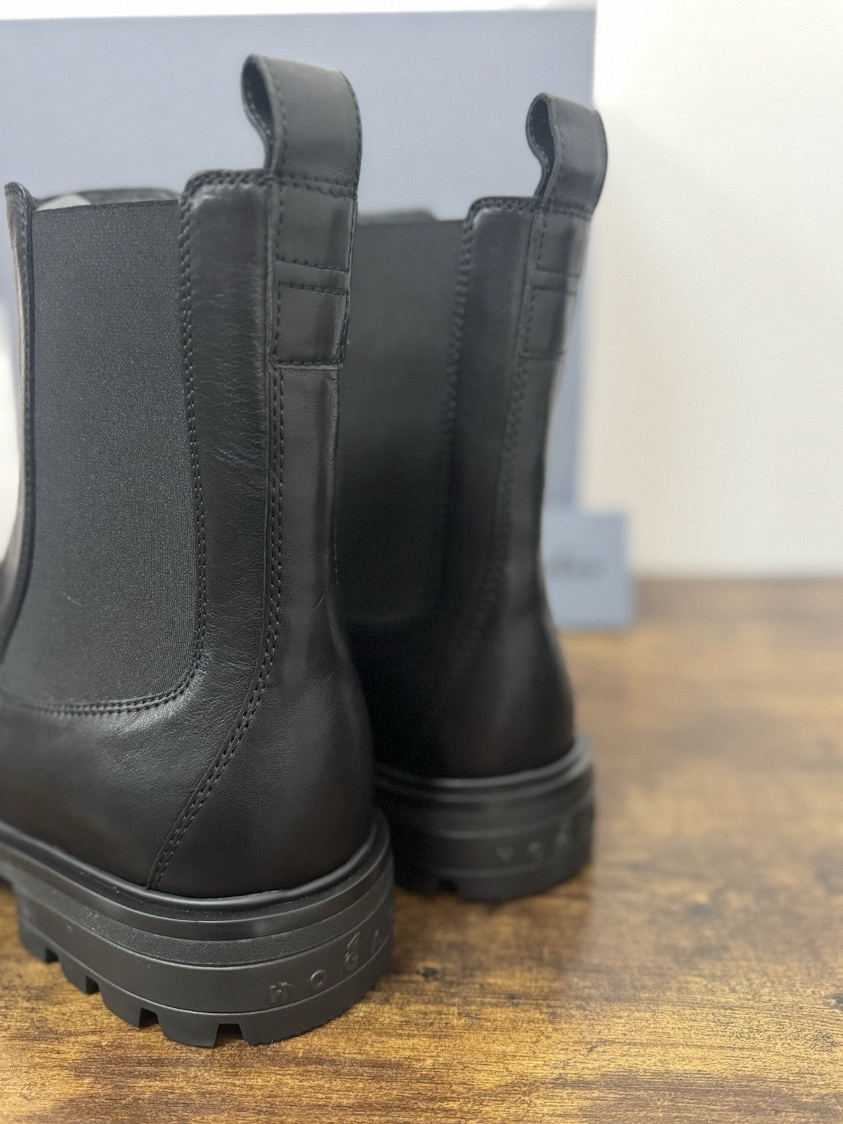 Hogan H673 Chelsea Boot Uomo Pelle Nero Casual Boot Uomo 42.5