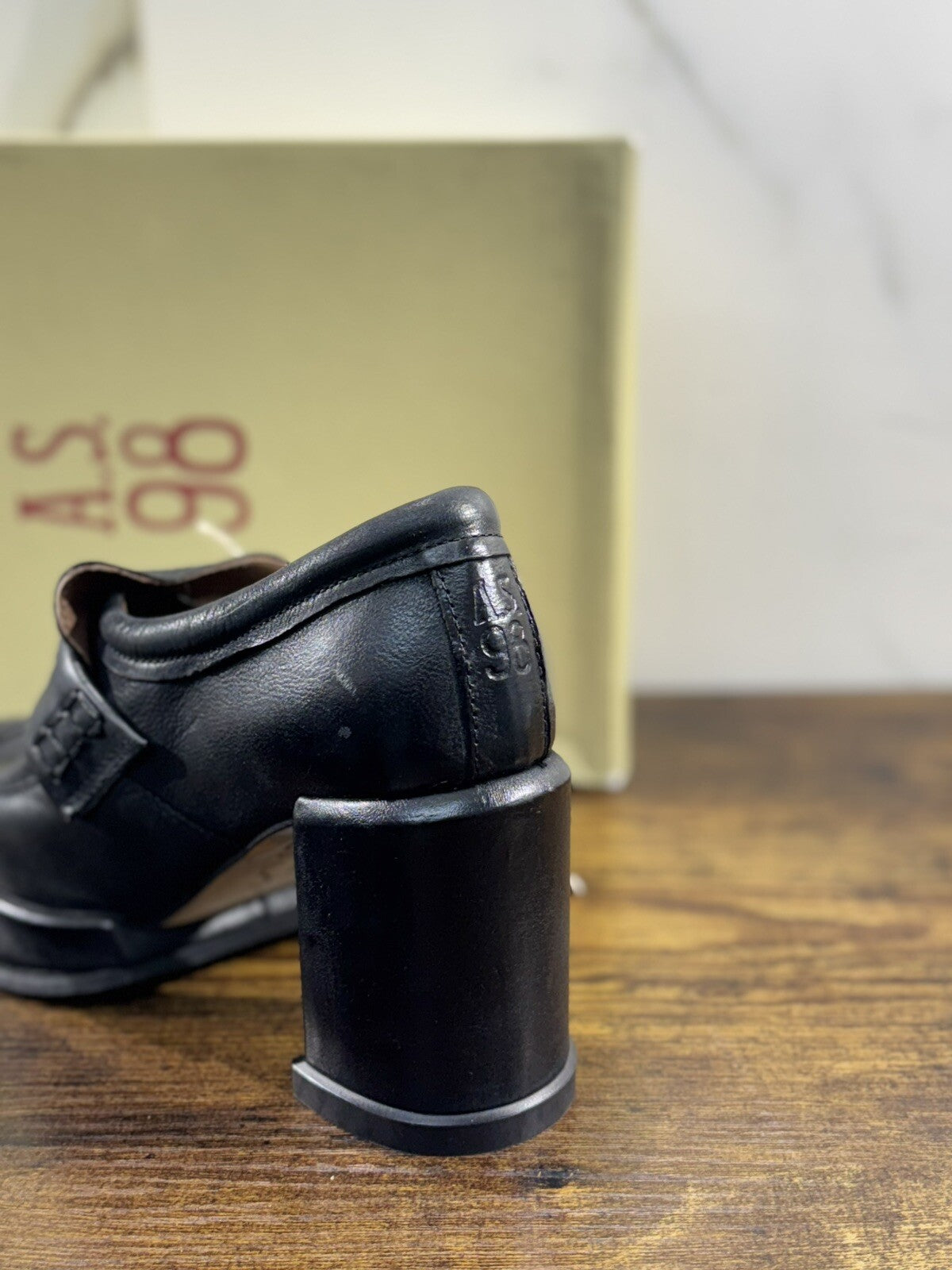 A.S 98 Mocassino Donna Con Tacco Causal Loafer Woman 36