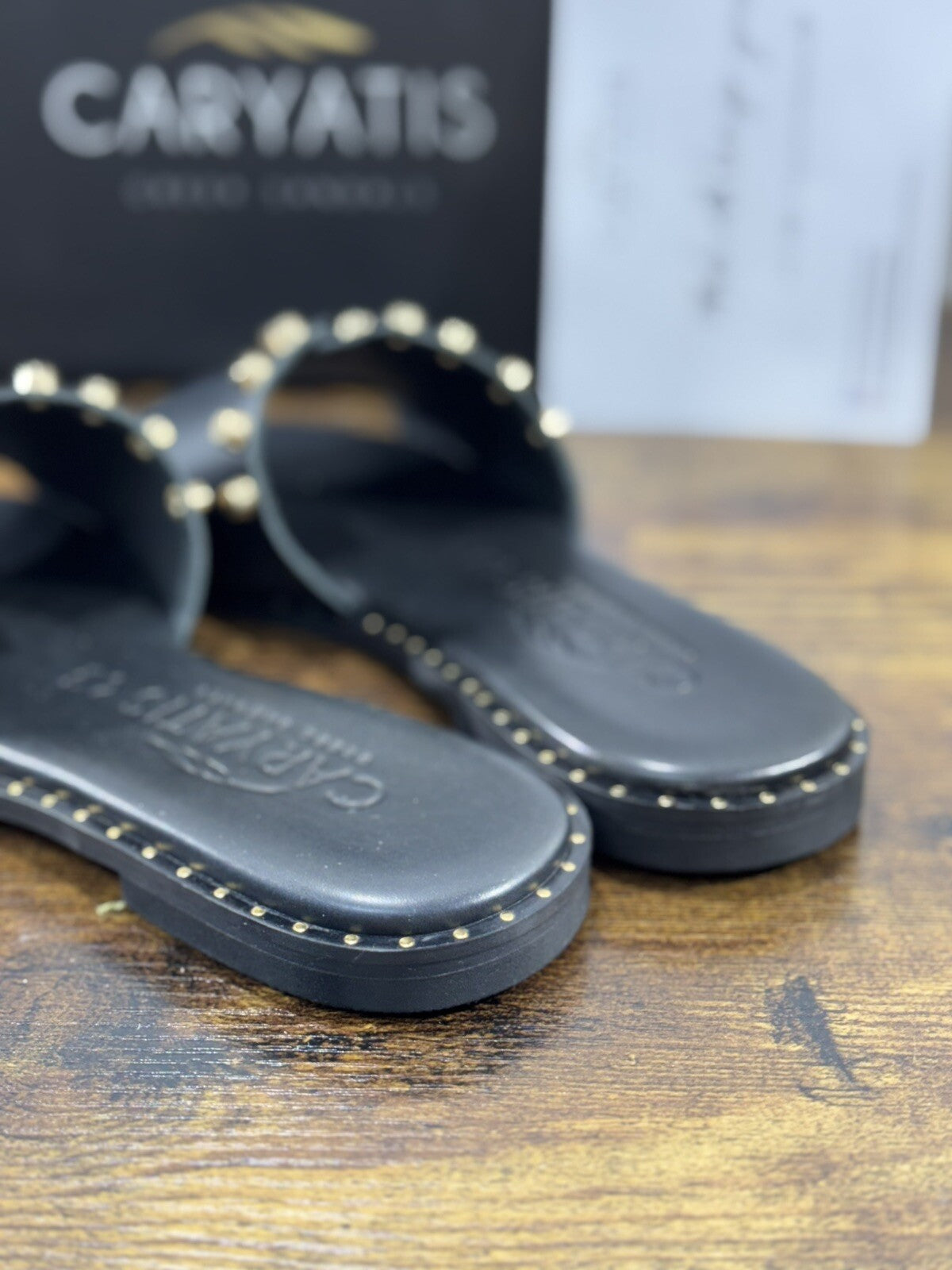 Caryatis Greek Sandal Donna Pelle Nero  Casual Original Greek Sandal 37