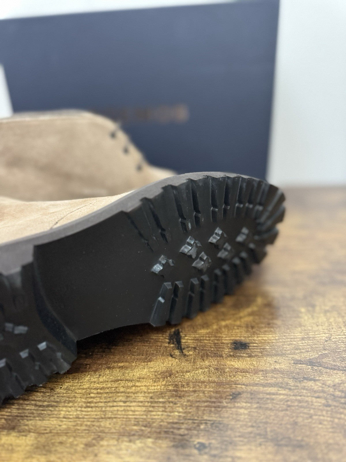 Boemos Polacchino Suede Beige 100% Made In Italy Casual Boot Uomo 44