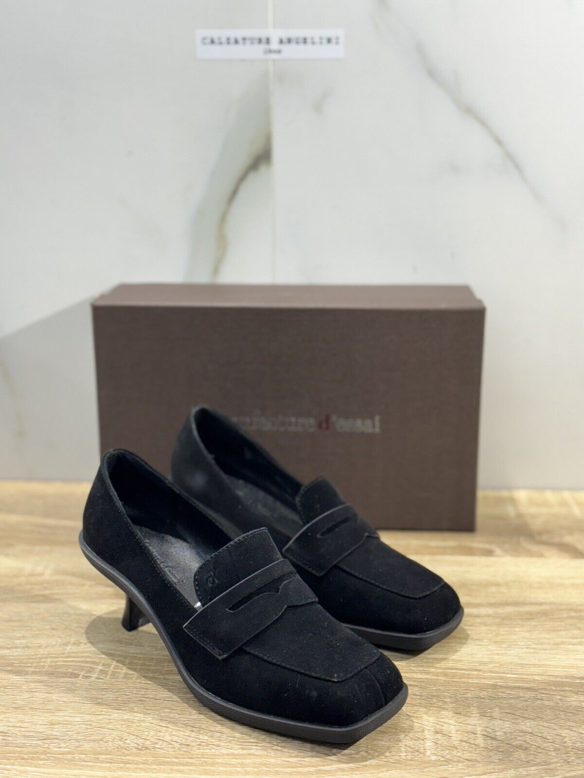 Manufacture D’essai Mocassino Donna Suede Nero Casual Loafer 37