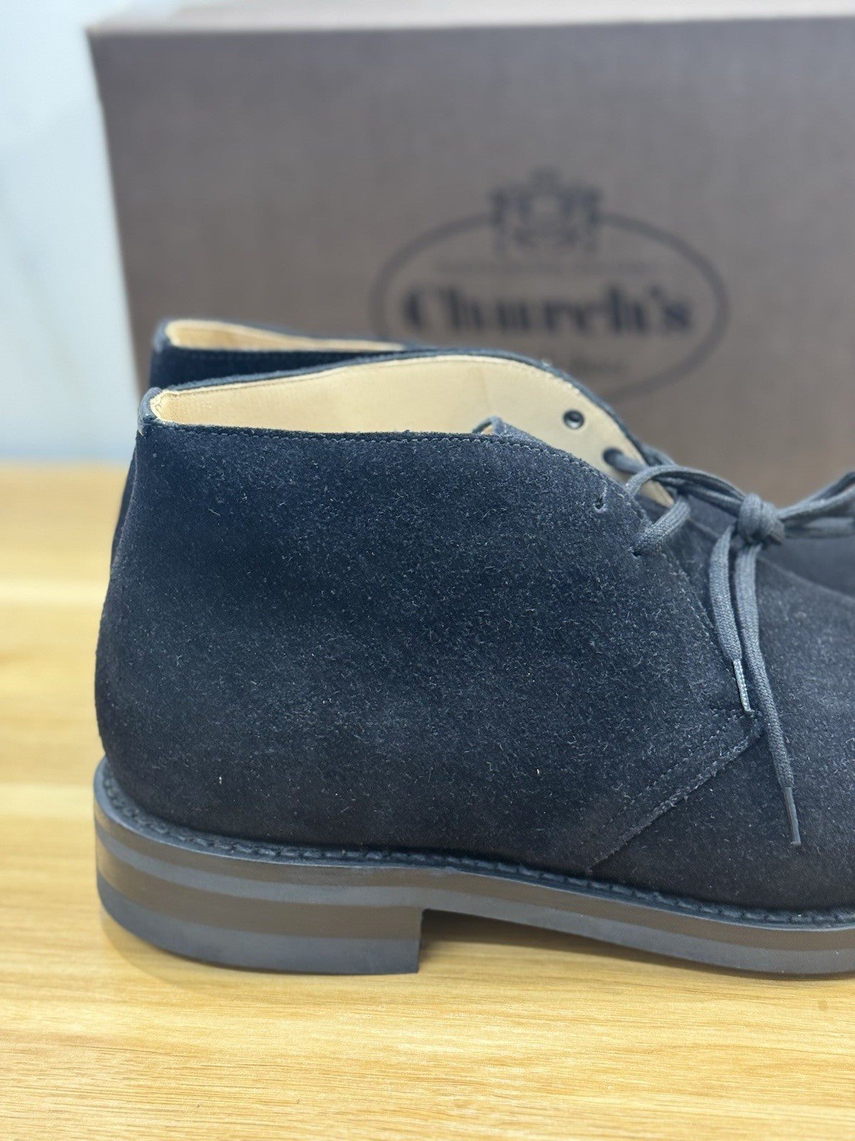 Church’s Ryder 3 81 Polacchino Suede Nero  Luxury Church’s Uomo 40.5