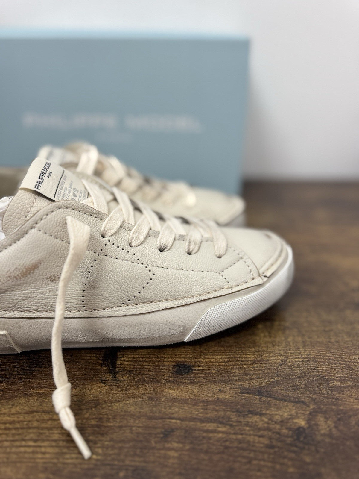 Philippe Model Paris Low Pelle Vintage Mud    Casual Sneaker Uomo 40