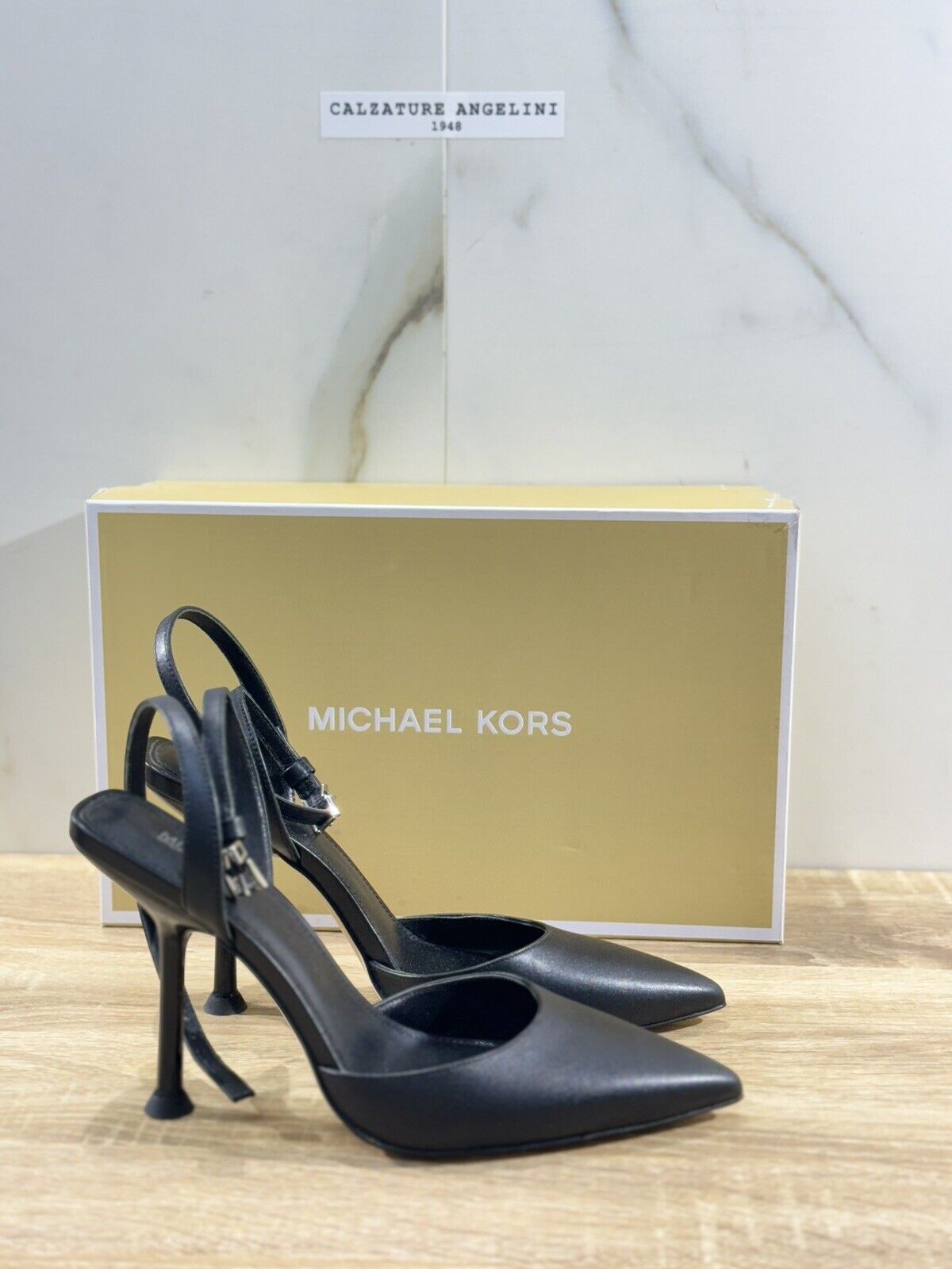 Michael Kors Imani Pump Sandalo Donna Pelle Nero  Michael Kors Shoes Woman 40