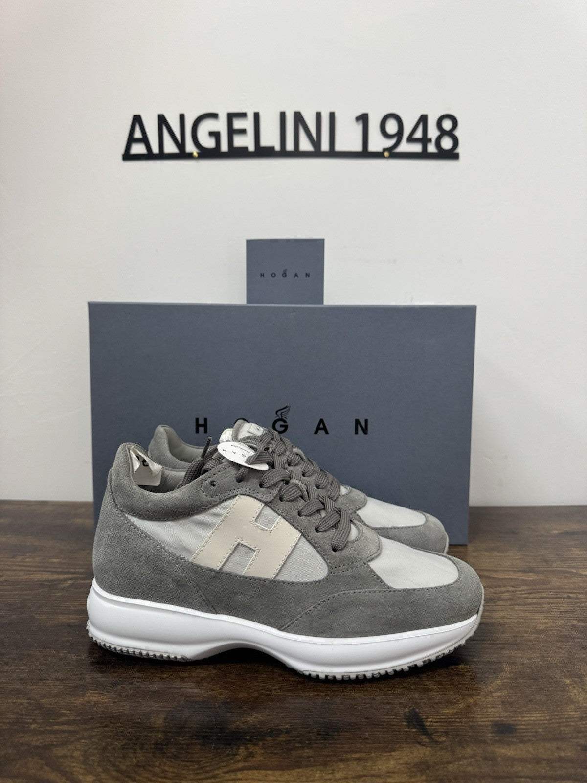 Hogan Interactive   sneaker Pelle Grey  memory foam Luxury Hogan  Uomo 40