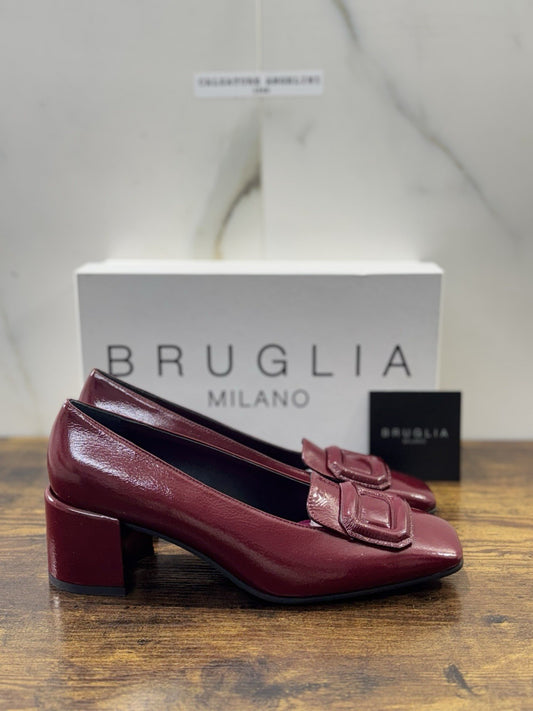 Bruglia Milano Décolleté  Bordo’  Pelle  Top Quality Scarpe Donna 38