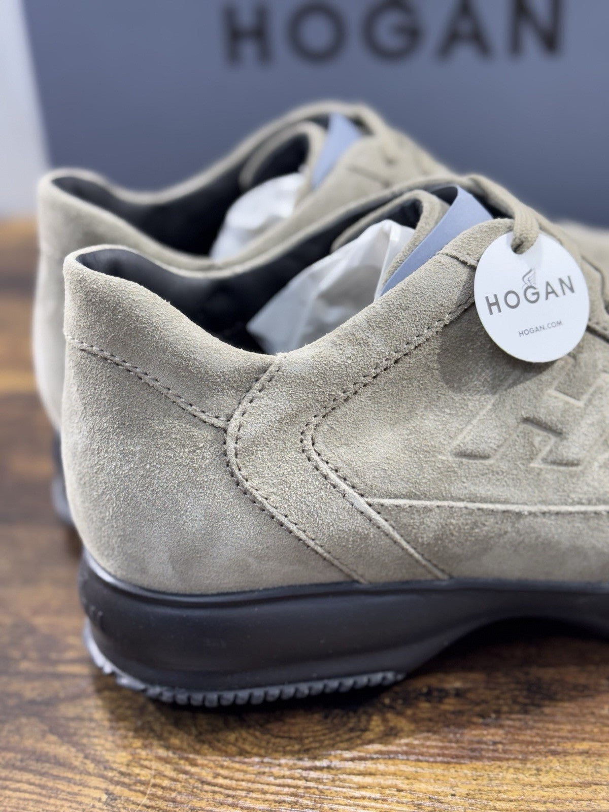 hogan interactive Sneaker Pelle Suede Argilla   Uomo 42.5