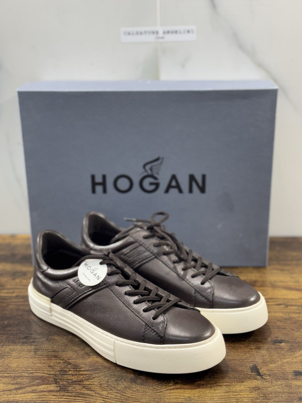 Hogan Rebel  Sneaker  Pelle Marrone  Memory Foam   Casual Hogan   Uomo 40.5