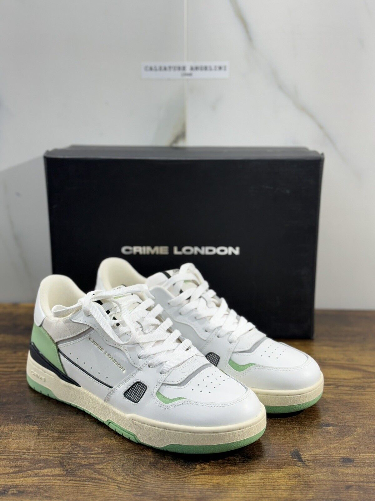 Crime London Sneaker Uomo Off Court OG Bianca       Pelle  Casual Men Shoes 43