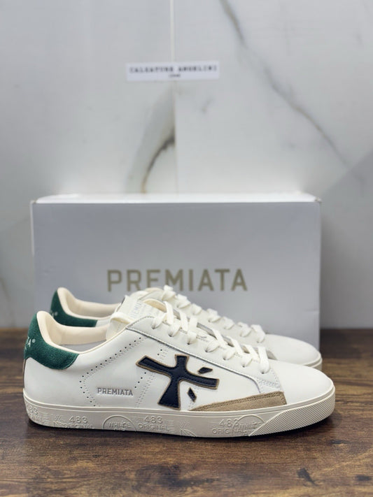 Premiata Steven Sneaker Pelle Bianca Casual Premiata Scarpa Uomo 43