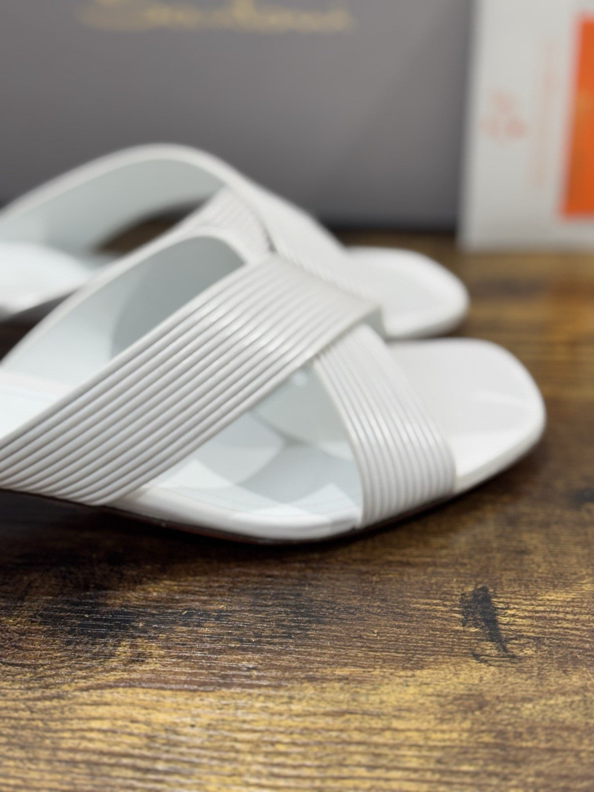 Santoni Sandalo  Pelle Bianco   Luxury Santoni Scarpe Donna 41