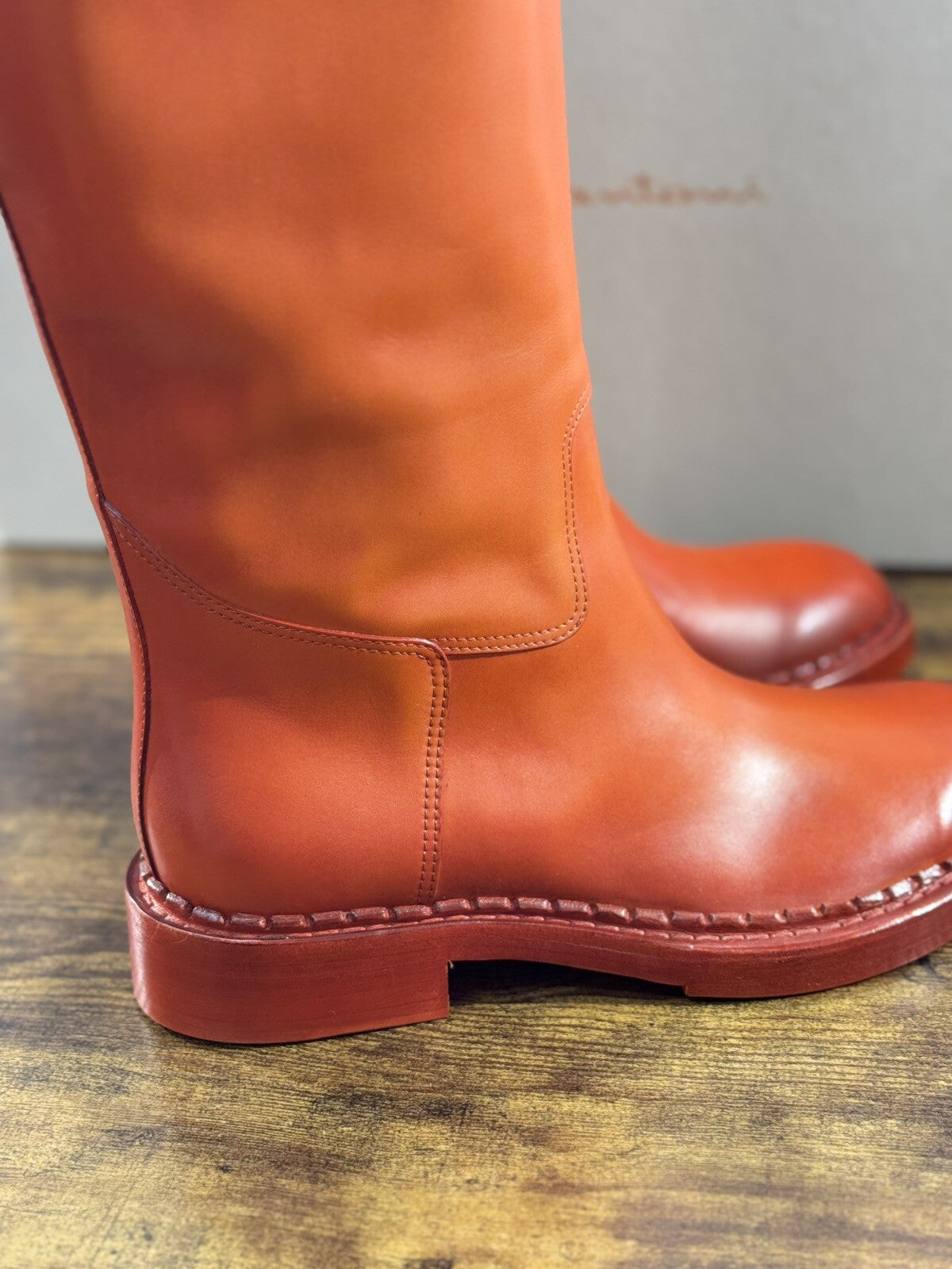 Santoni Stivali Donna In Pelle Anticata A Mano Luxury Woman Boot Santoni 39
