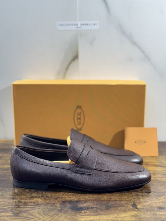 Tod’s Mocassino Uomo Fondo Cuoio Pelle Castagno   Luxury Tod’s Loafer Men 41