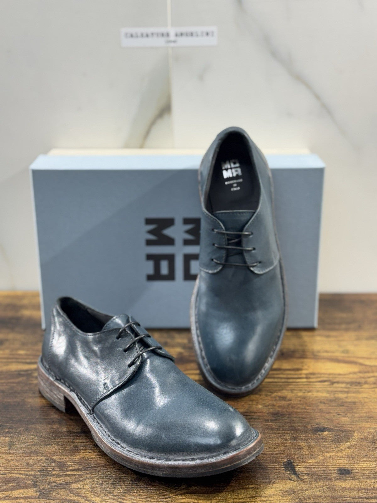 Moma Derby  Pelle Ottanio    Fatto A Mano In Italia Luxury Moma Boot Donna 37.5
