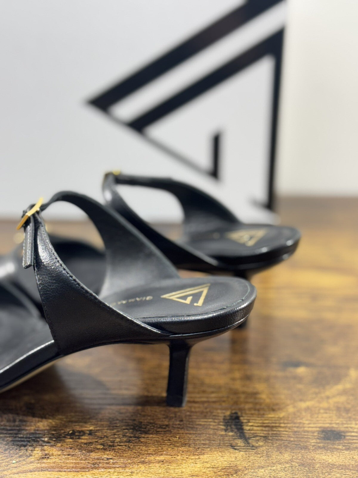 Giampaolo Viozzi Sandalo  Donna Nero   Pelle Tacco     Luxury Woman Sandal 41