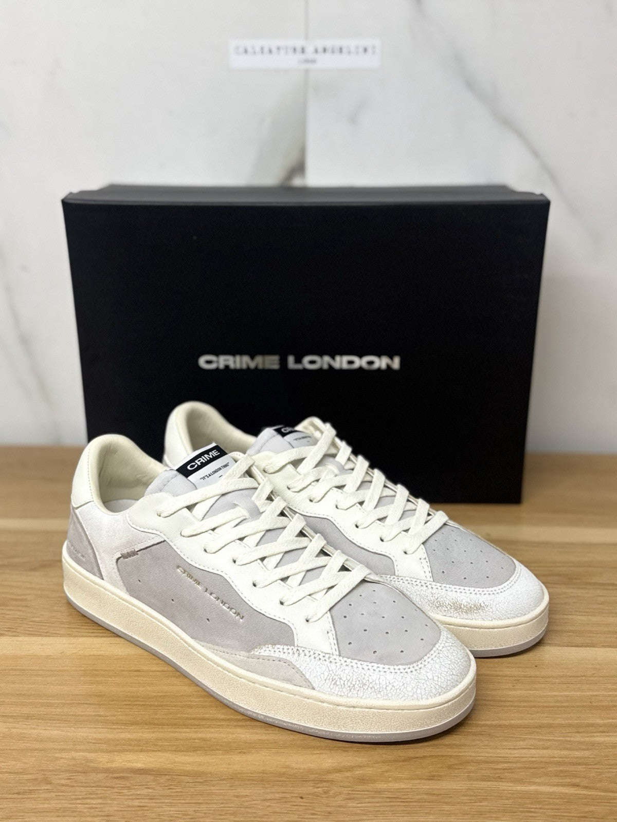 Crime London Sneaker Chelsea Casual Pelle Bianca Uomo 41