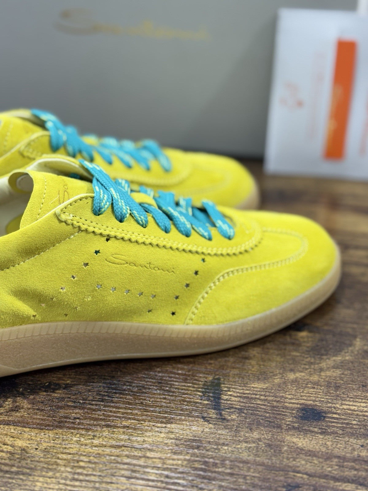 Santoni Sneaker Suede Green Luxury Santoni Scarpe Donna 35