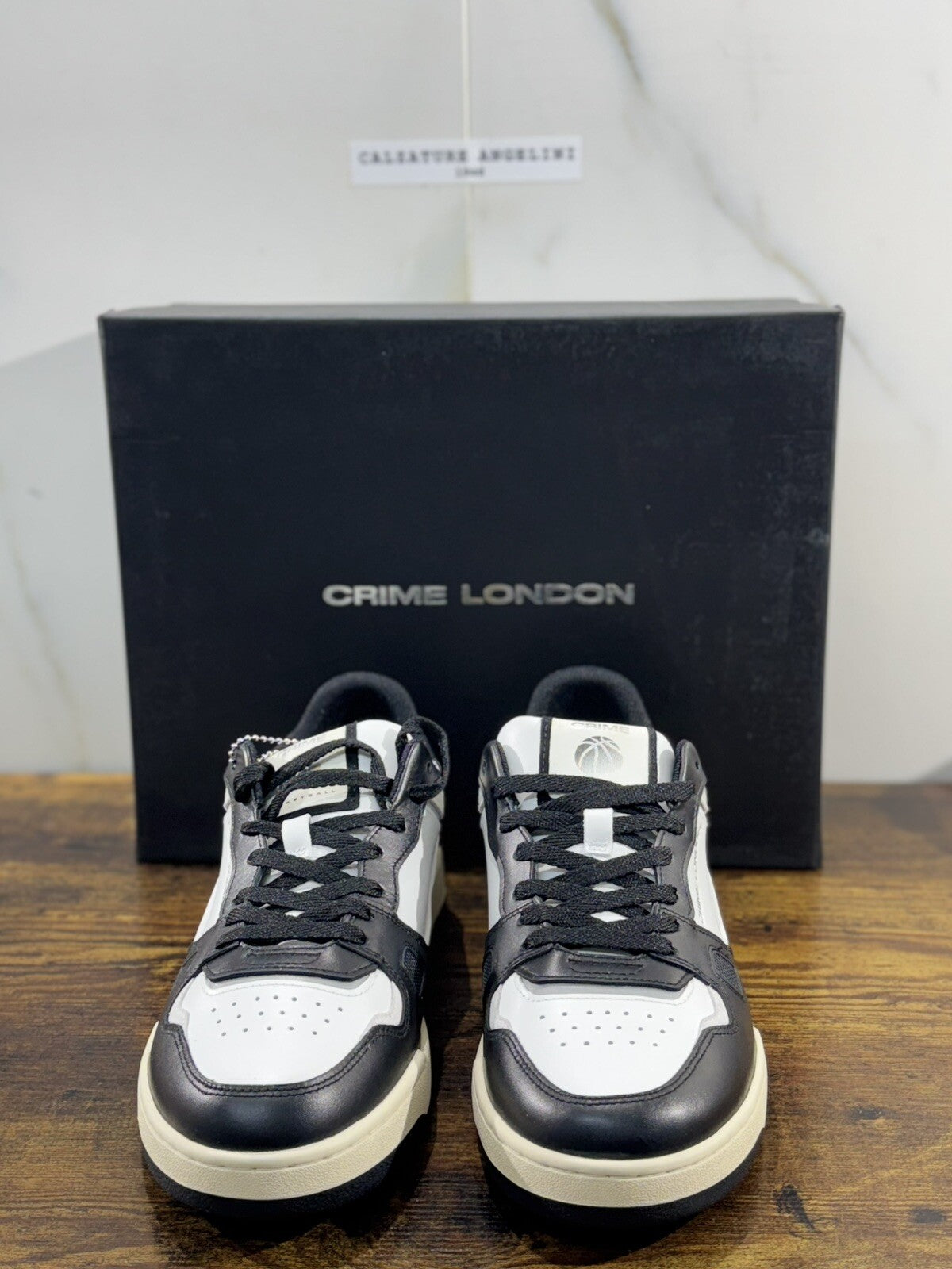 Crime London Sneaker Uomo Off Court OG Bianca       Pelle  Casual Men Shoes 43