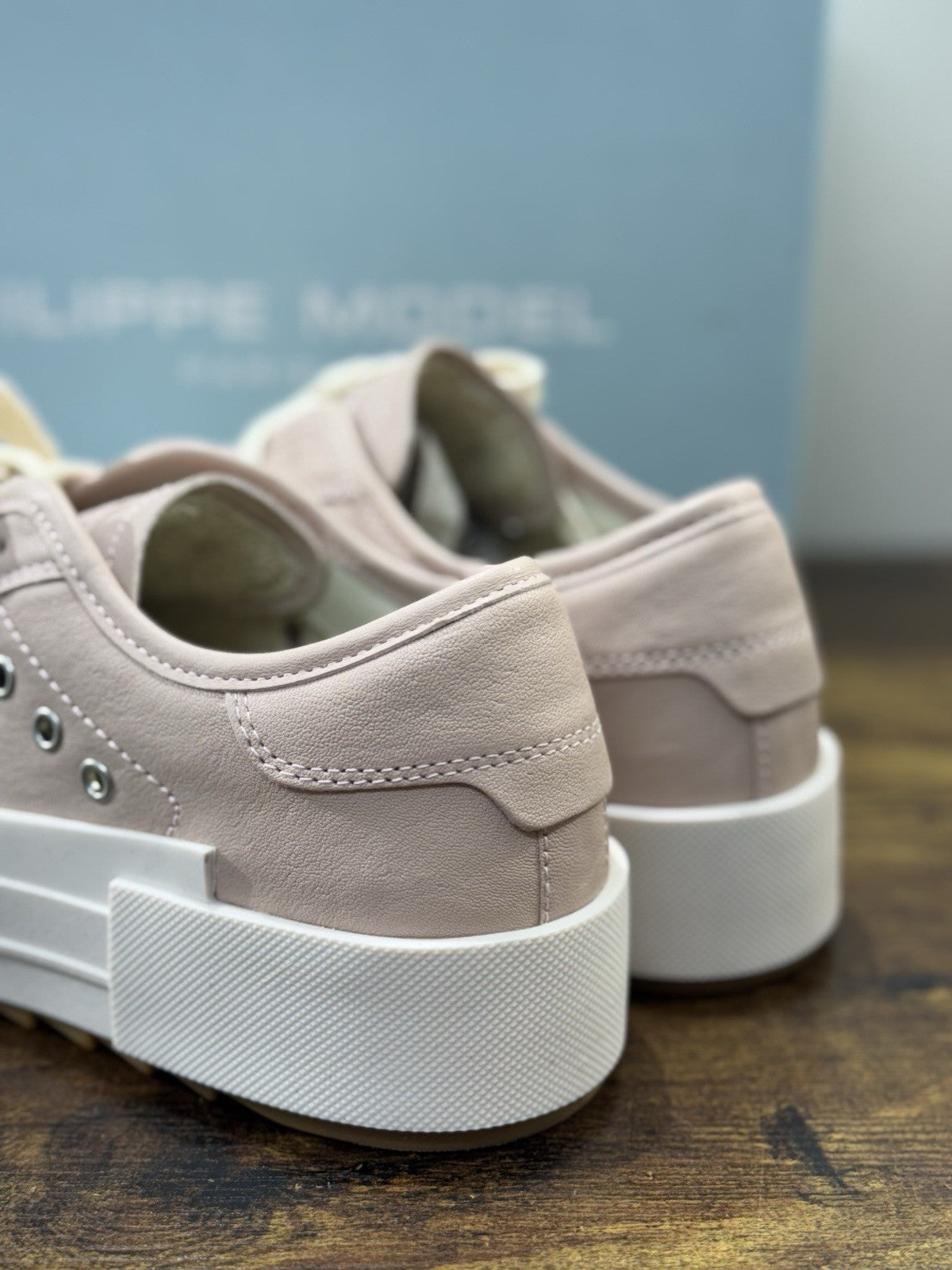 Philippe Model Paris Haute Low Sneaker Pelle Rosa Donna 38