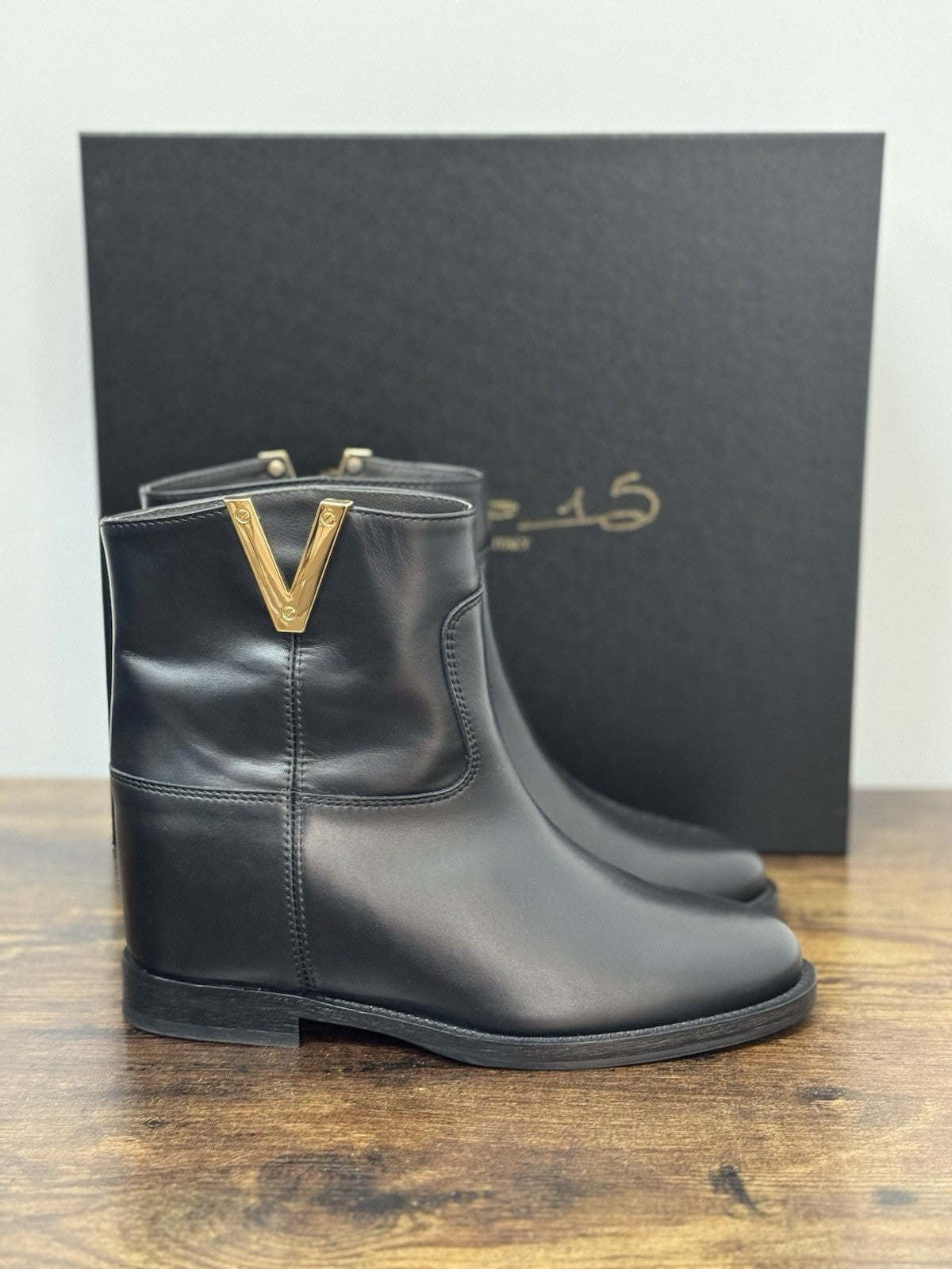 Via Roma 15 Stivaletto Pelle Nera Casual Donna 39