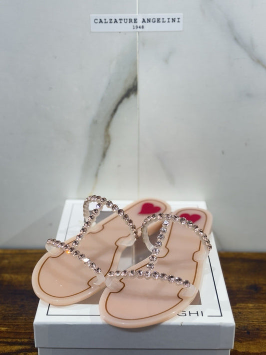 Menghi Sandalo Real Swarovski Nude  Donna 38