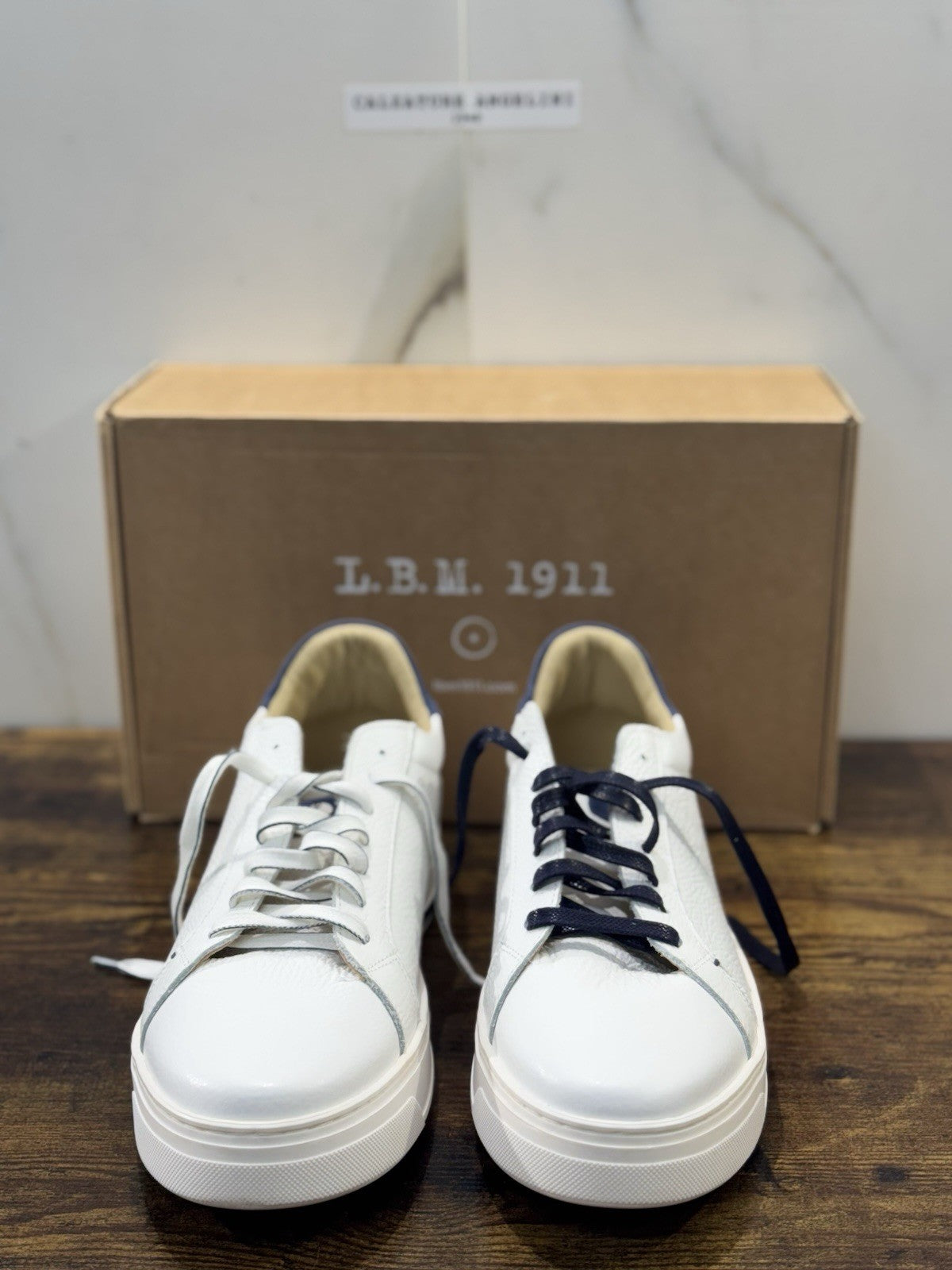 L.B.M 1911 Sneaker Pelle Bianca  Casual Scarpa Uomo 45