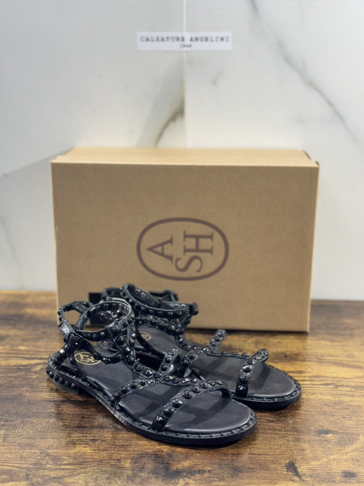 Ash Precious  Bis Sandalo Donna Pelle Nero Luxury Woman Ash Sandali 36