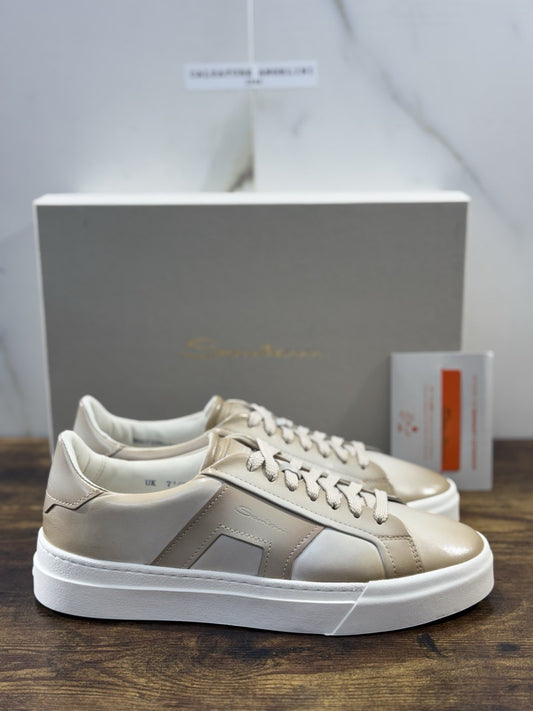 Santoni Sneaker DBS  Pelle Light Beige Luxury Santoni Scarpe Uomo 41.5