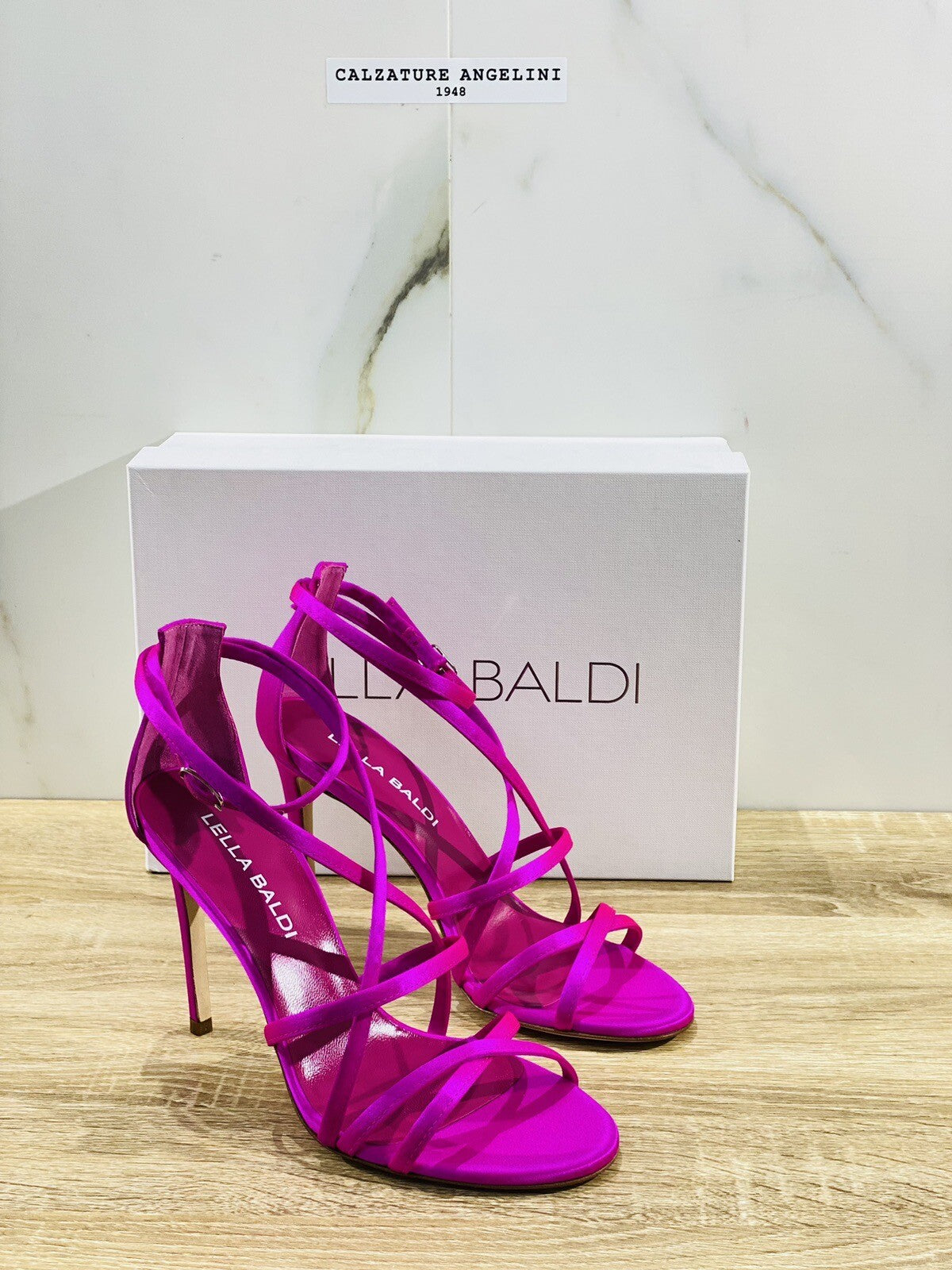 Lella Baldi Sandalo Donna Raso Fuxia Luxury Woman Sandal 38