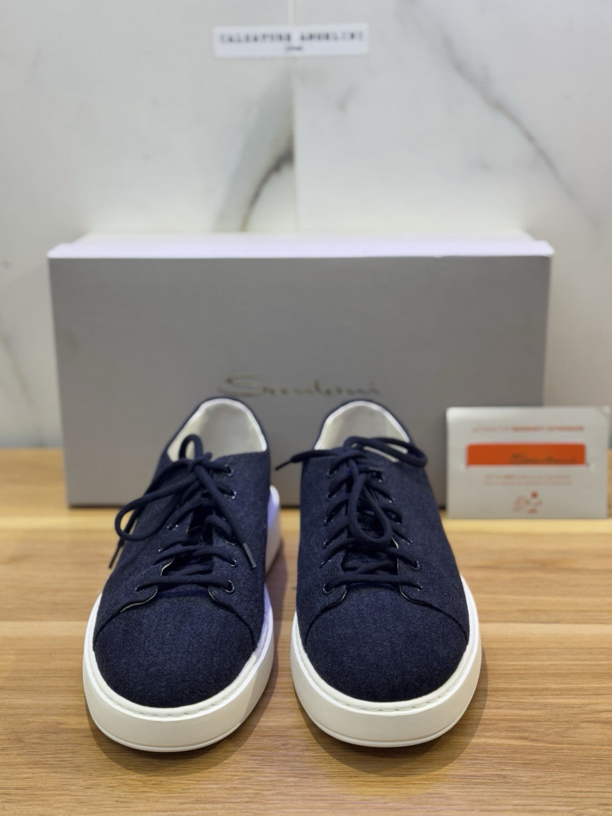 Santoni Icon  Sneaker Fabric  Blu  Luxury Santoni Scarpa Uomo 39