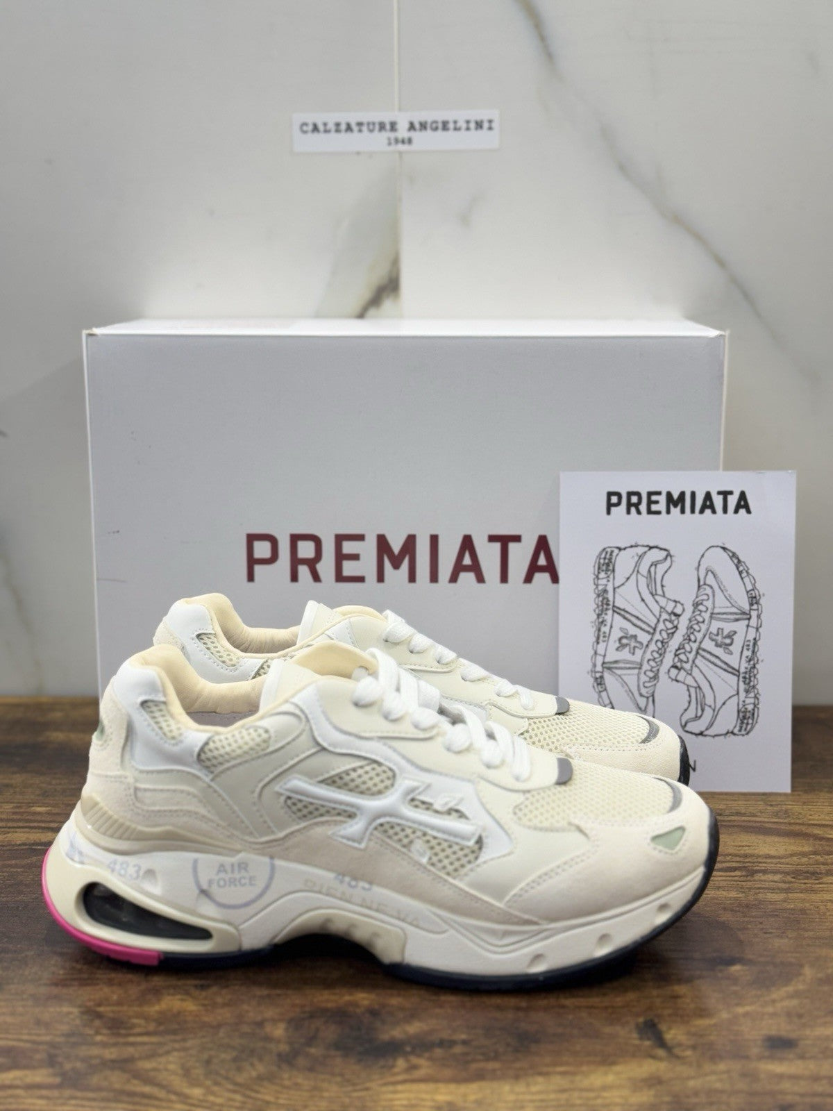 Premiata Sneaker Sharkyd 288   Pelle Bianca Casual Premiata Scarpa Donna 41