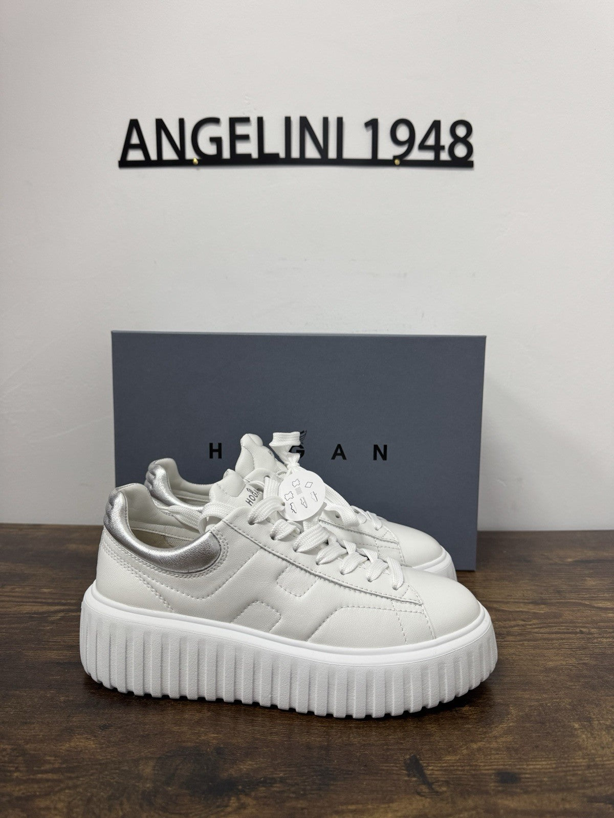 Hogan H Stripes Pelle Bianco Argento Casual Hogan Donna 38