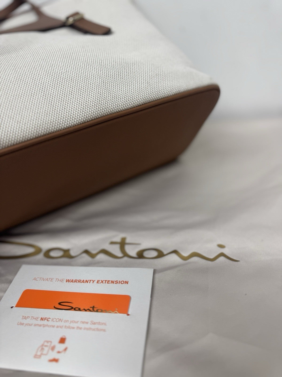 Santoni Borsa Shopping  Pelle Cuoio Luxury Santoni Borsa Donna